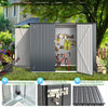 Galvanized Steel Garden Storage Shed Metal Lockable Outdoor Bike Shed with Doors