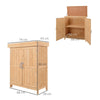 Garden Storage Tool Shed Cabinet Outdoor Wooden Box Shelves Organizer Cupboard