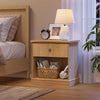 Fluted Nightstand with Drawer,Wood End Table,Bedside Storage Cabinet for Bedroom