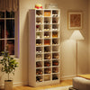 Tribesigns 30-Pair Shoe Cabinet for Entryway Wood Shoe Storage Organizer 10-Tier