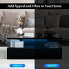 LED Coffee Table Modern 2-tier High Glossy Black Coffee Table