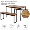 Dining Table and Bench Set Breakfast Bar Kitchen Dining Furniture Space Saving