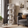 4-Tier Rotating Bookshelf Bookcase Display Floor Standing Corner Revolving Shelf