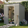 4x6 FT Garden Shed Glitter Storage Shed Waterproof with Foundation Kit and Vents