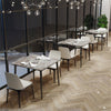 Glass Effect Marble Dining Table Square Top Coffee Table for Kitchen Living Room