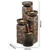 Serenity Pouring Bowls LED Water Feature Mains Powered Garden Fountain Outdoor