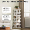 6-Tier 360° Rotating Shoe Rack, Adjustable Shelves for 24+ Pairs, Space-Saving