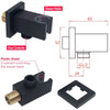 Concealed 2 Way Shower Mixer Square Black 16" Ceiling Shower Head Handset Kit