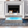 High Gloss Coffee Table with LED Light Living Room Cocktail Sofa Center Table