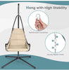 Swing Chair Outdoor Indoor Hanging Chair with Extra-wide and Cushioned Seat