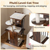 112 CM Tall Modern Cat Tree for Indoor Cats-Brown