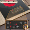 Ceramic Hob 2 Zones, Electric Plug in Hob 30cm 2 Burners, 2800W 9 Power Levels