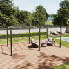 6 x 3m Aluminium Pergola with Retractable Roof Outdoor Garden Gazebo Canopy Tent