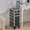 Rolling Makeup Train Case 4 in 1 Cosmetic Trolley Case on Wheels Beauty Storage