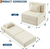4-in-1 Folding Sofa Bed Convertible Lazy Floor Couch Futon Mattress Single Guest