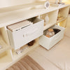 Wooden Daybed 3ft Single Bed w/ Charging Headboard & Bookcase Footboard, White