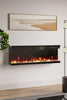 Electric 3 Sided Media Fire 40-100in Wall Insert LED Flames Fireplace Panoramic