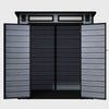 6X4FT Plastic Garden Shed Pent with Floor Window Lockable Door Wood Grain Grey