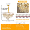 10-Lights Gold Crystal Chandelier Kitchen Island Pendant Light Entryway Hallway