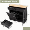 Black Modern sleek Kitchen Tilt Out Trash Cabinet with 70L Hidden Garbage Holder