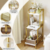 3 Tier Gold Ladder Shelf, Small Bathroom Organizers and Storage,Small Plant Rack
