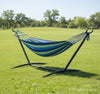Double Hammock with Steel Stand, 350 lb Capacity, Portable In/Outdoor Carry Bag