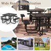 Heavy Duty Square Picnic Table & Bench Garden 116cm Coated Steel Table