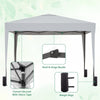 Pop Up Gazebo 3X3M Awning Canopy Party Tent Marquee 4 Sides Garden Outdoor White