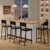 Counter Height Bar Stools Set of 2/4, Modern Faux Leather Bar Chairs with Back