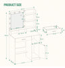Vanity Dressing Table w Mirror 10 LED Lights Makeup Desk 3 Shelves 4 Storage