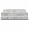 Storage Bed Frame Concrete Grey 150 cm Engineered Wood