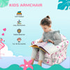 AIYAPLAY Kids Armchair Toddler Sofa Chair Bedroom Playroom, Flamingo Pink