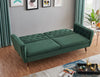 3 Seater Velvet Sofa Bed Click Clack 5 Colour Luxury Button Tufted Sleeper Couch