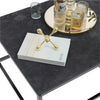 2 Pack Nesting Coffee Table Large 60cm 70cm Marble Top Living Room Display Table