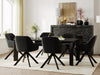 Dining Chairs Set of 2/4/6 Upholstered Swivel Dining Chair Velvet Black