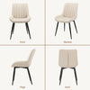 2PCS Faux Leather Dining Chairs Upholstered seat with Metal Legs Kitchen Vojsnjm