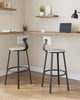 Tall Bar Stools, Bar Chairs with Backrest，1 set for 2 pieces，LBC026B02V1