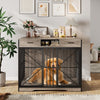 44 in Heavy Duty Dog Crate Furniture End Table Storage Drawers& Open Compartment