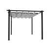 4x3m Metal Pergola Gazebo Patio Sun Shelter Retractable Canopy Patio Gazebo Shed