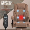 Vinsetto Massage Office Chair, Heated Reclining Desk Chair, Brown