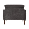 Modern Chenille Wingback Armchair Upholstered Accent Chair Single Sofa Wood Legs