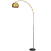 Arc Floor Lamp for Living Room, Free Standing Tall Lamp, Silver Tone