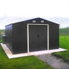 12x10 FT Steel Storage Shed, Pre-drilled Steel Panel Outdoor Tool Shed