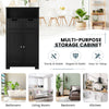 Bathroom Floor Cabinet Free Standing Storage Cupboard-Black