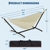 2-Person Outdoor Hammock w/ Stand,450 Lbs,Portable Hammock w/Carry Bag,11 Colors