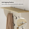 Cream Coat Stand with Shoe Storage, Hallway Unit & Storage Bench,