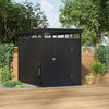 Garden Shed Pent Roof 5X8FT Metal Outdoor Storage Cabinet House with Single Door
