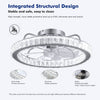 LED Crystal Ceiling Fan Light Dimmable Fan Ceiling Lamp Quiet W/ Remote Hfeujfay