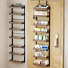 2-in-1 No Punching Over The Door Rack With Adjustable Basket Over Door Storage