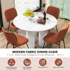 2Pcs Modern Fabric Dining Chair Padded Kitchen Armless Dining Chair Accent Chair